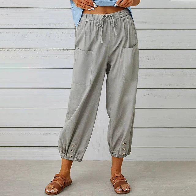 Alana | Women’s Relaxed Fit High Waist Pants