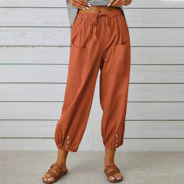 Alana | Women’s Relaxed Fit High Waist Pants