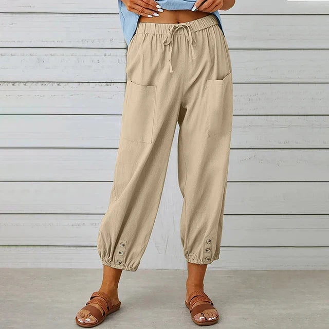 Alana | Women’s Relaxed Fit High Waist Pants