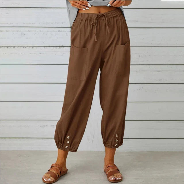 Alana | Women’s Relaxed Fit High Waist Pants