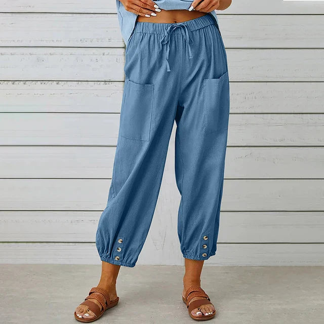 Alana | Women’s Relaxed Fit High Waist Pants