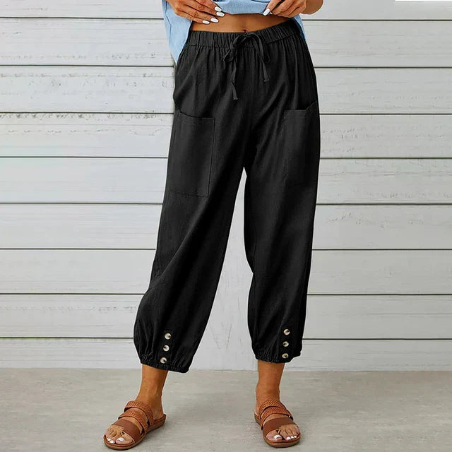 Alana | Women’s Relaxed Fit High Waist Pants