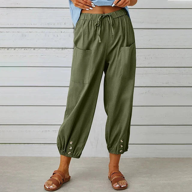 Alana | Women’s Relaxed Fit High Waist Pants