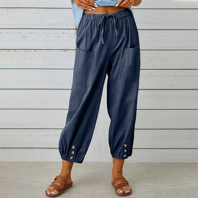 Alana | Women’s Relaxed Fit High Waist Pants