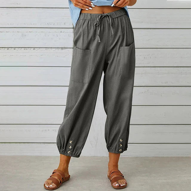 Alana | Women’s Relaxed Fit High Waist Pants