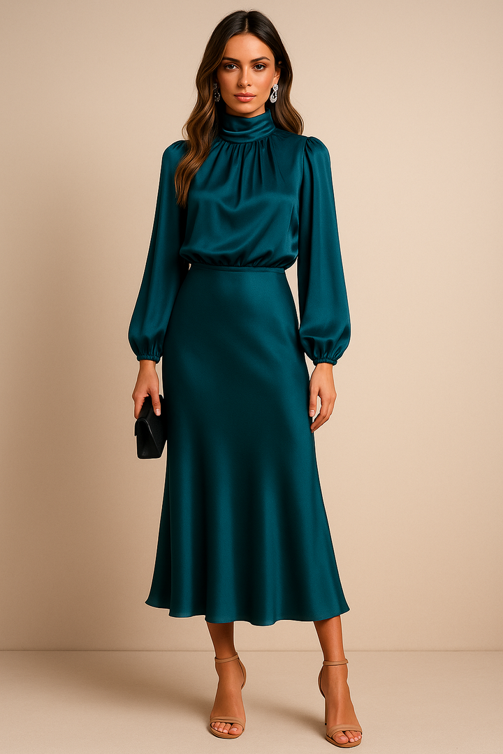 Alexis | Women’s High Neck Midi Dress Style