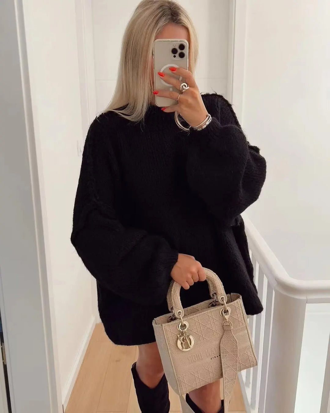 Riley | Women’s Winter Oversized Long Sleeve Turtlenecks Sweater