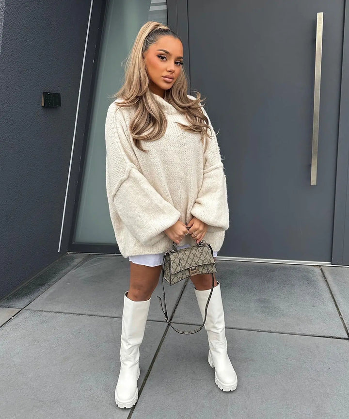Riley | Women’s Winter Oversized Long Sleeve Turtlenecks Sweater