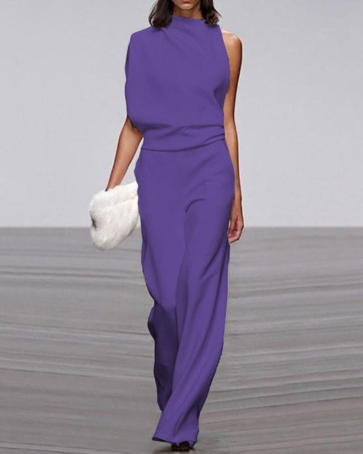Bella | Women Chic High Neck Shoulder Jumpsuit