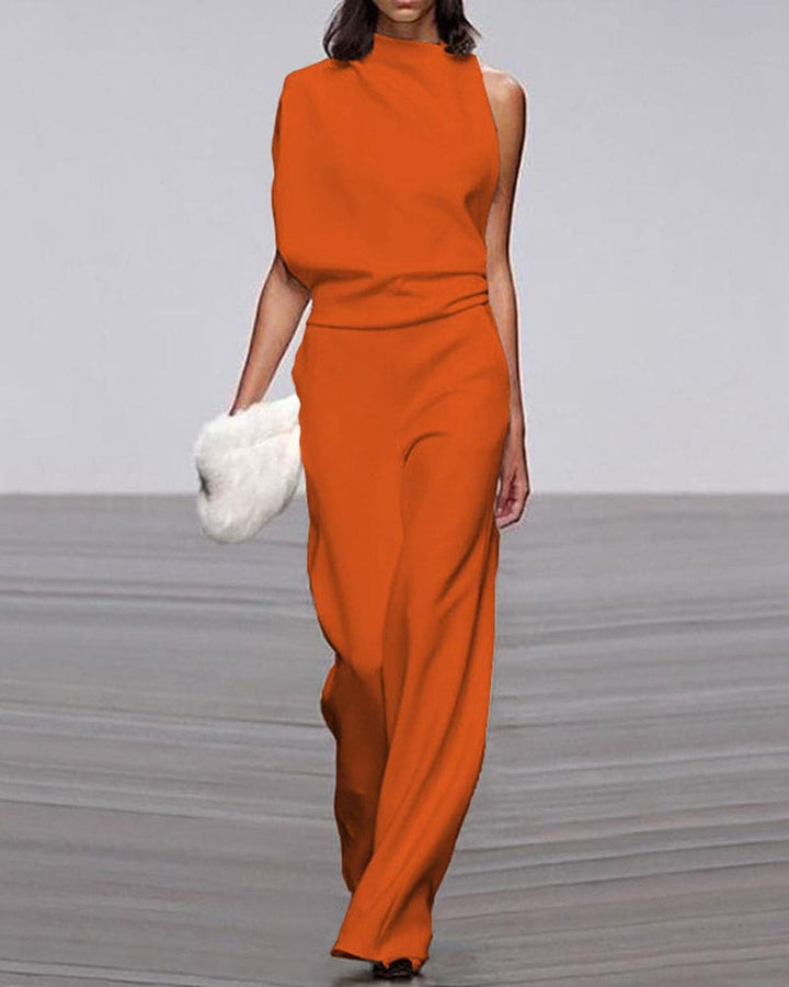 Bella | Women Chic High Neck Shoulder Jumpsuit