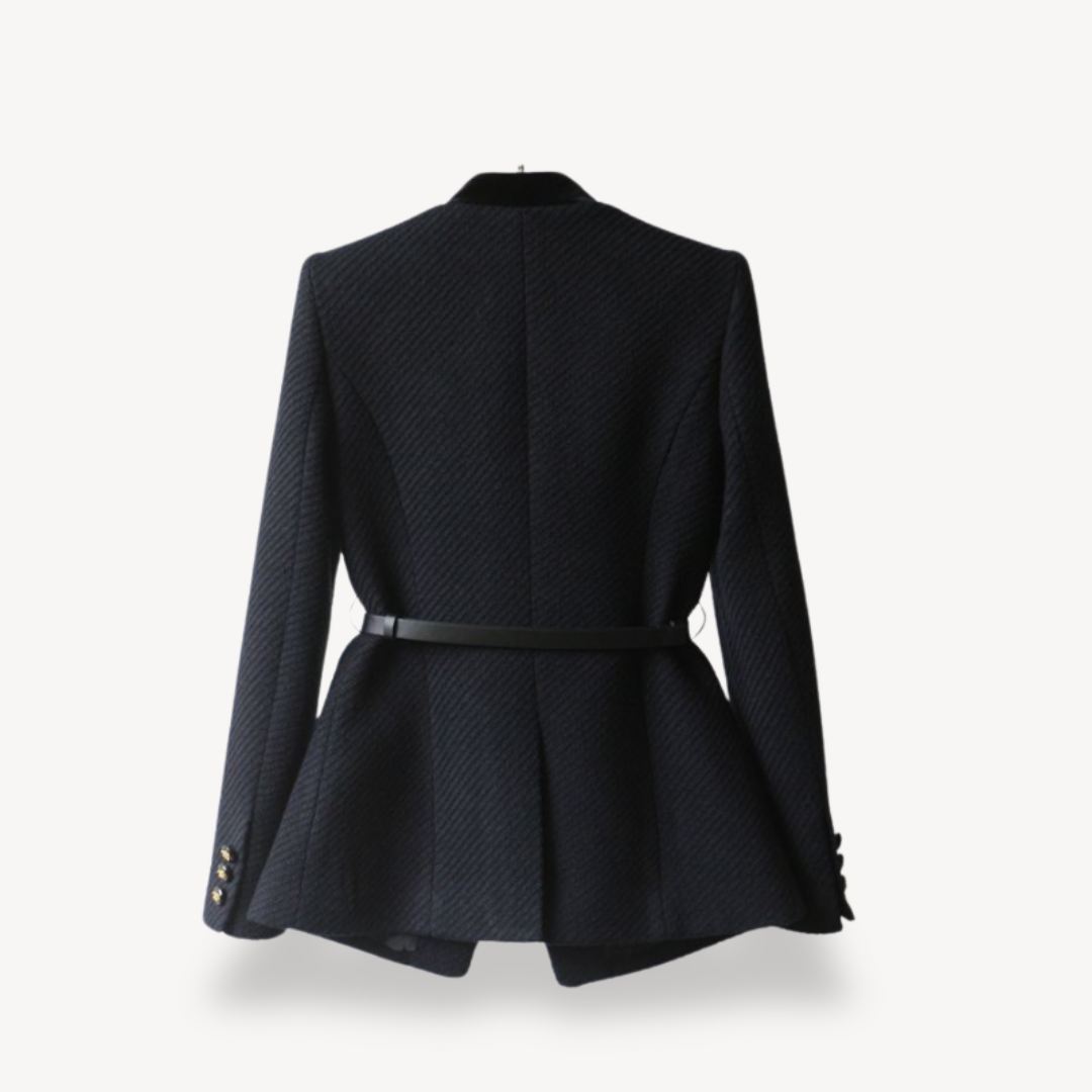Hailey | Women’s Tailored Belted Blazer Button Style