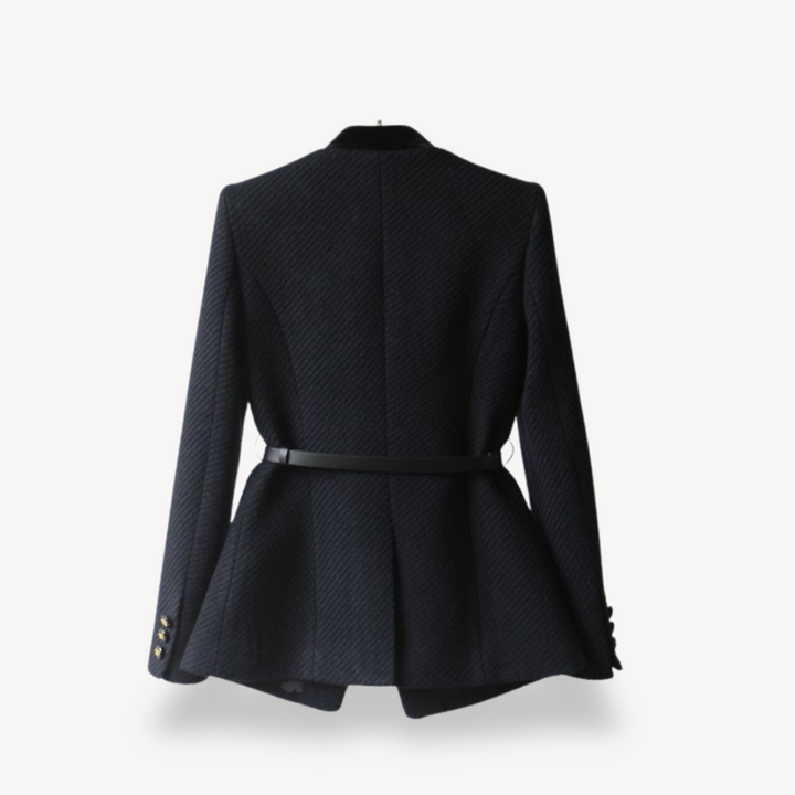 Hailey | Women’s Tailored Belted Blazer Button Style