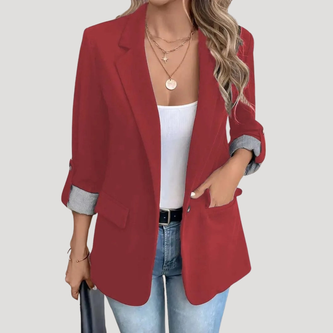 Ella | Women’s Tailored Single Breasted Roll Up Blazer