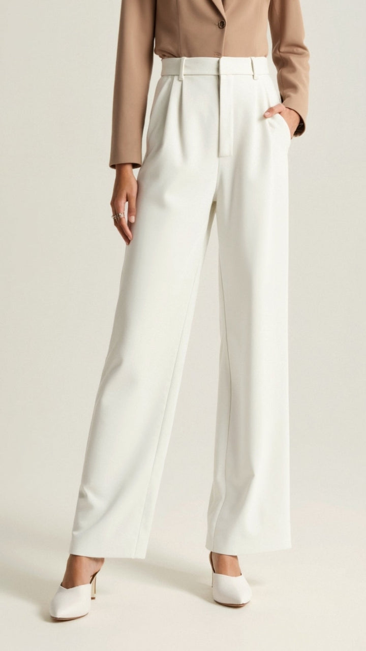 Caroline | Women’s High Waisted Wide Leg Trousers