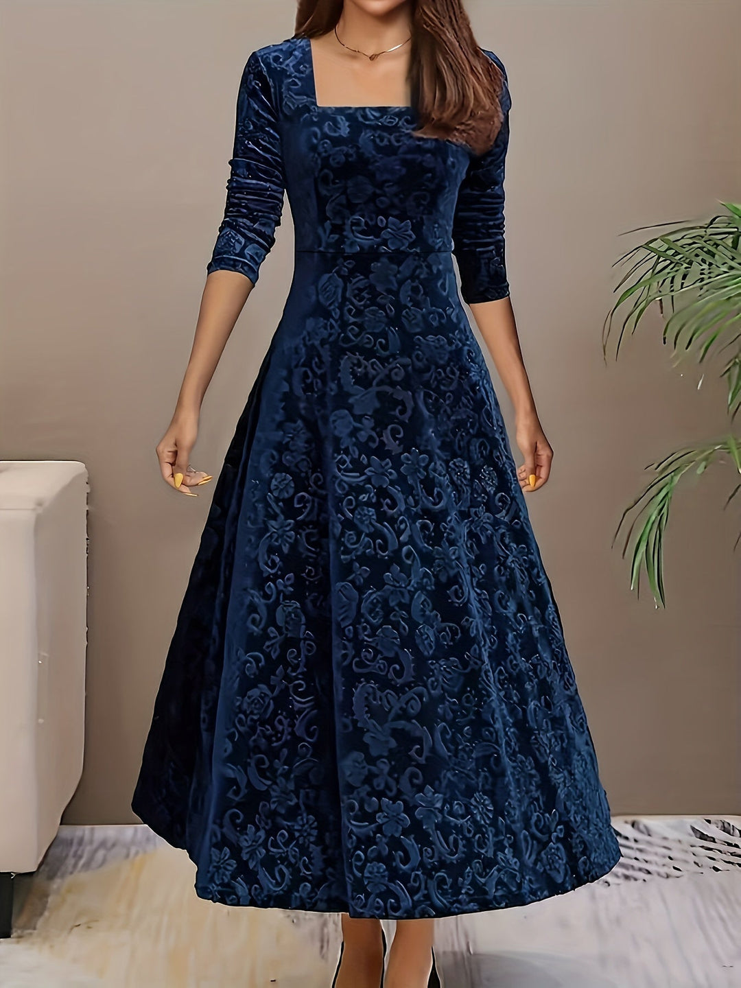 Amelia | Women’s Square Neck Party Dress