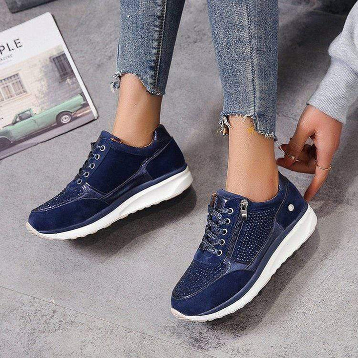 Riley | Womens Lace Up Platform Sneakers