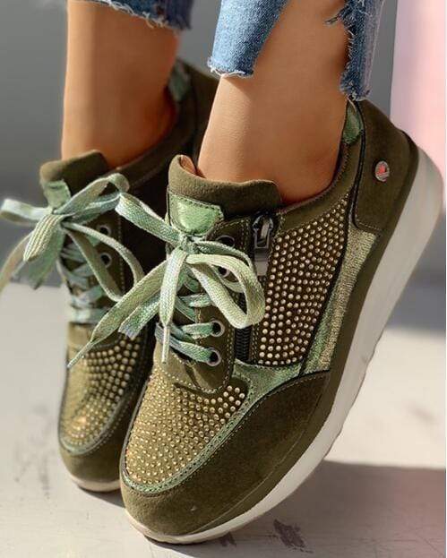 Riley | Womens Lace Up Platform Sneakers