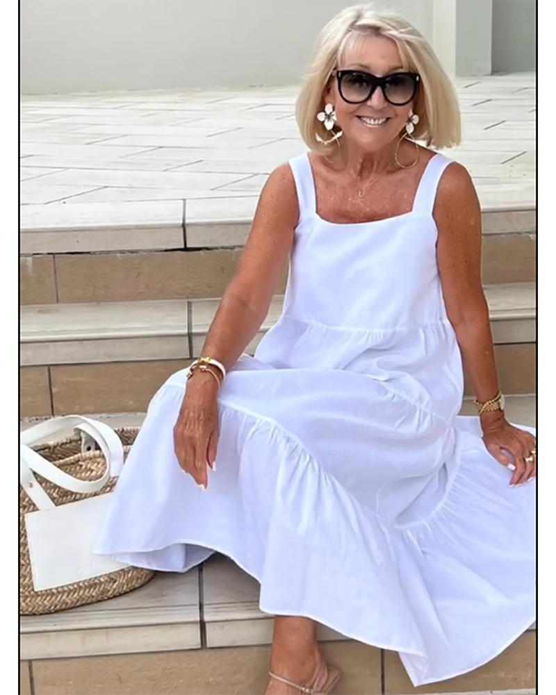 Jenna | Women's Sleeveless Tiered Maxi Casual Dress