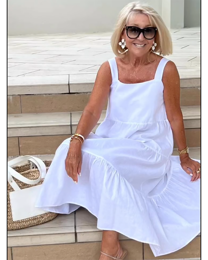 Jenna | Women's Sleeveless Tiered Maxi Casual Dress