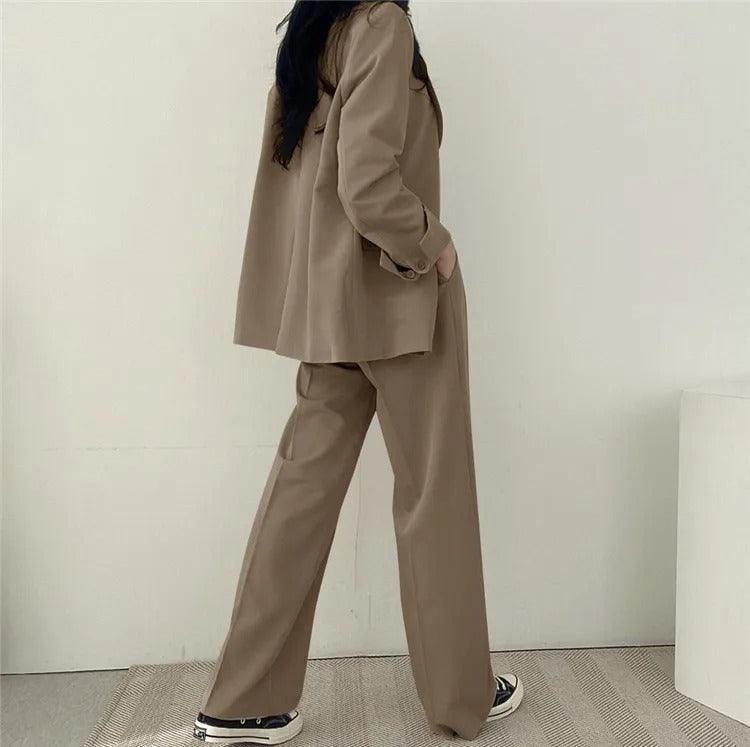Hailey | Women’s Tailored Suit Set with Long Blazer