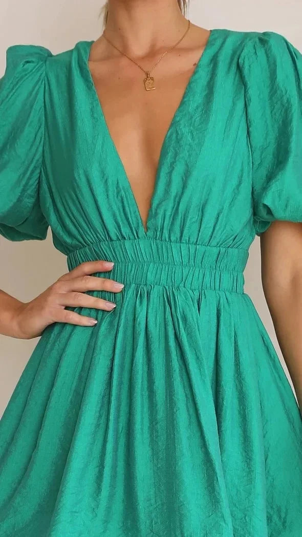 Katie | Women’s Spring Puff Sleeve Mini Dress