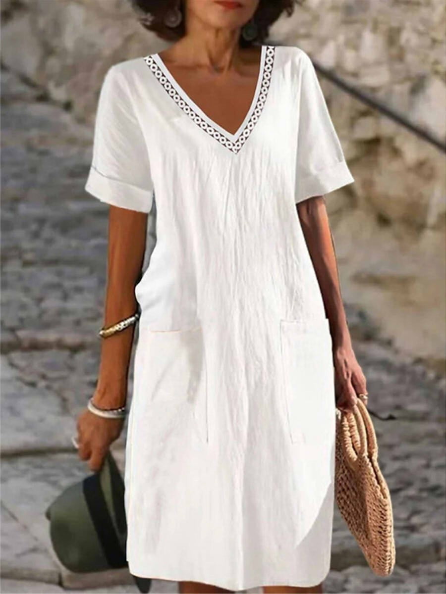 Morgan | Women’s Summer V Neck Straight Dress