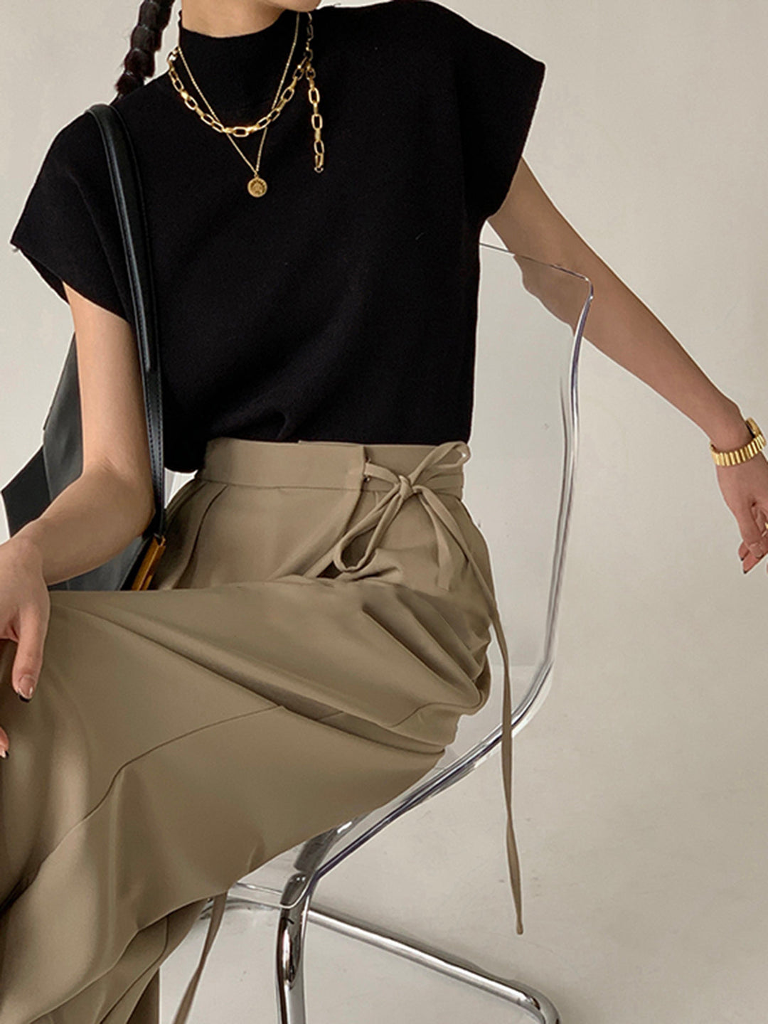 Penelope | Women's Mock Neck Short Sleeve Top Casual Summer