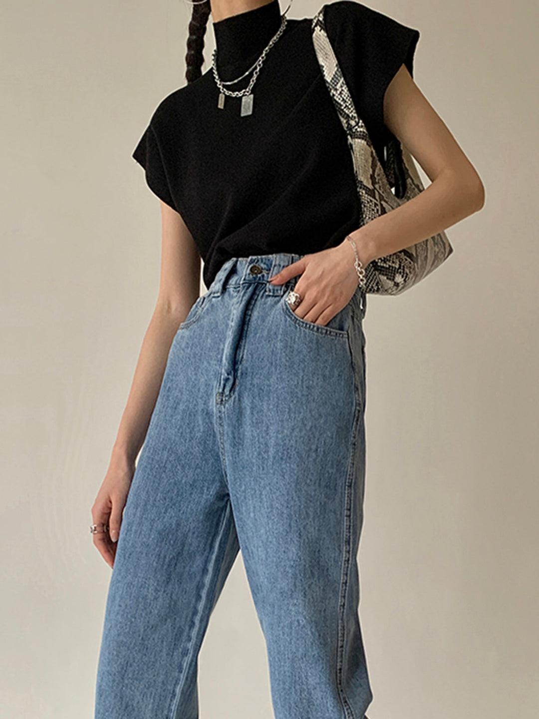 Penelope | Women's Mock Neck Short Sleeve Top Casual Summer