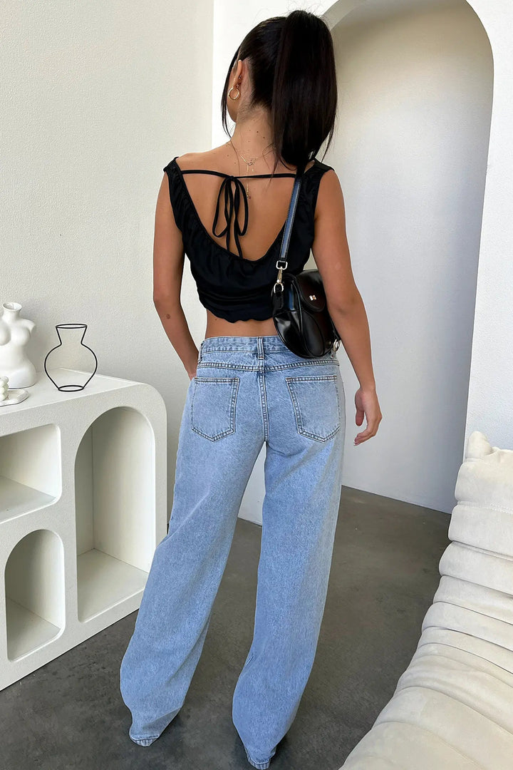 Kimberly | Women’s Spring Relaxed Straight-Leg Denim Jeans