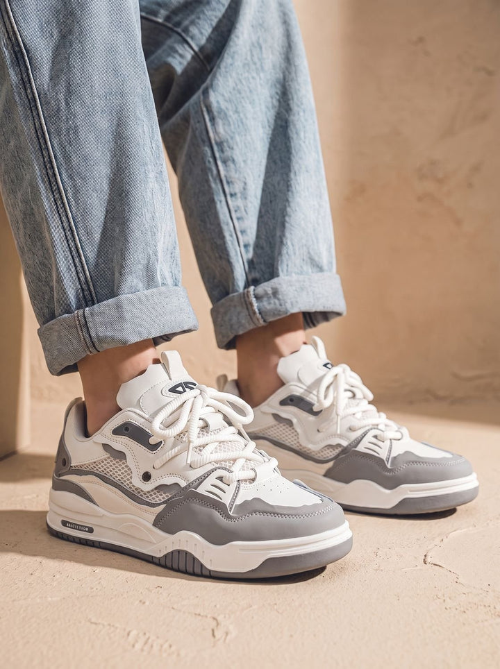 Men's Chunky Low-Top Lace-Up Fashion Sneakers