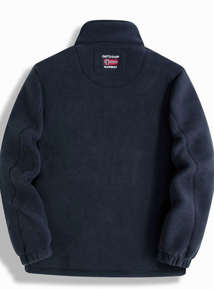 Men's Classic Full-Zip Outdoor Fleece Jacket Mock Neck