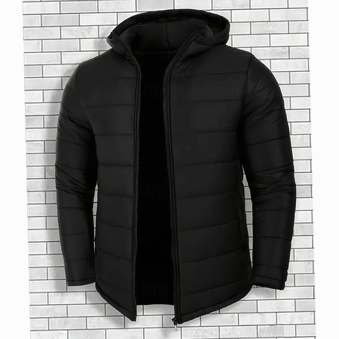 Men's Hooded Quilted Puffer Jacket Regular Fit