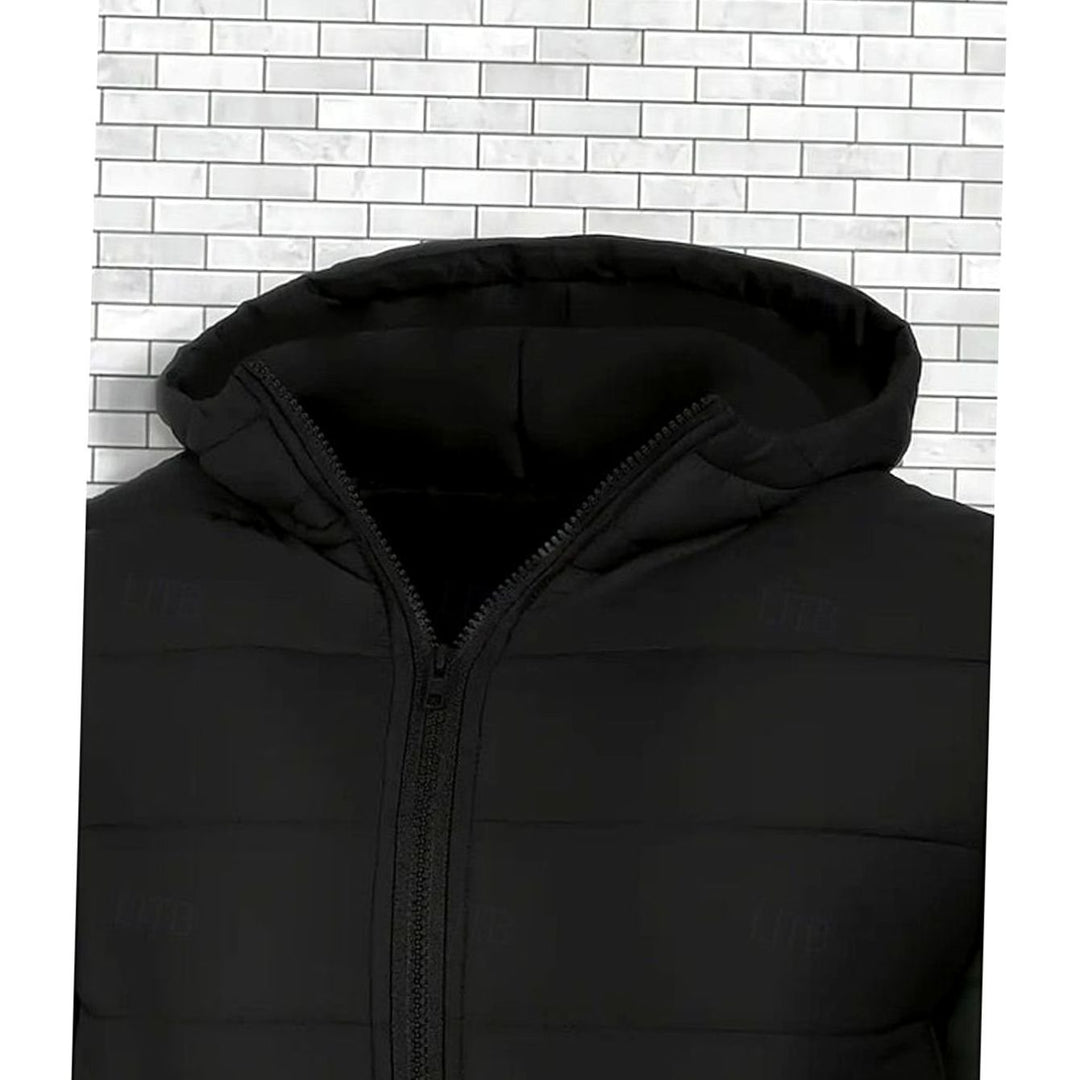 Men's Hooded Quilted Puffer Jacket Regular Fit