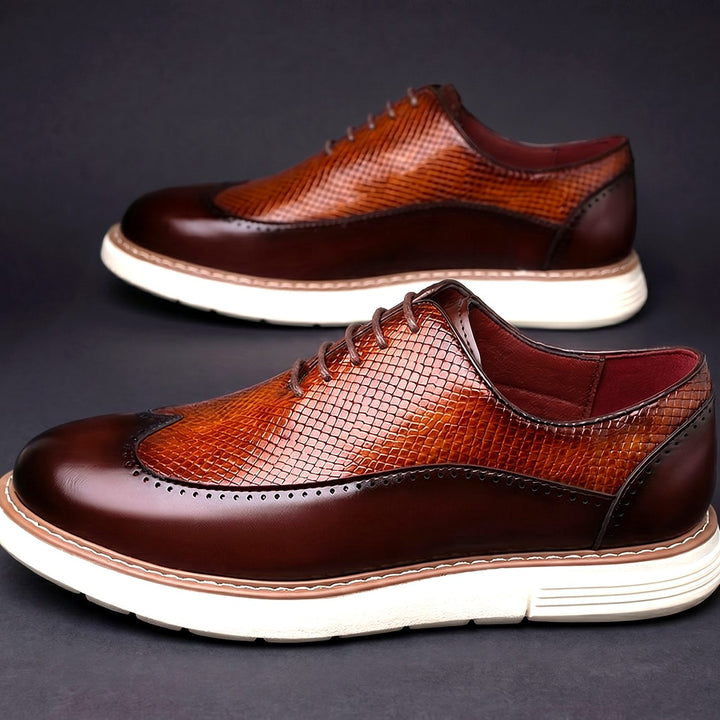 Men's Hybrid Wingtip Brogue Lace-Up Oxford Dress Shoes