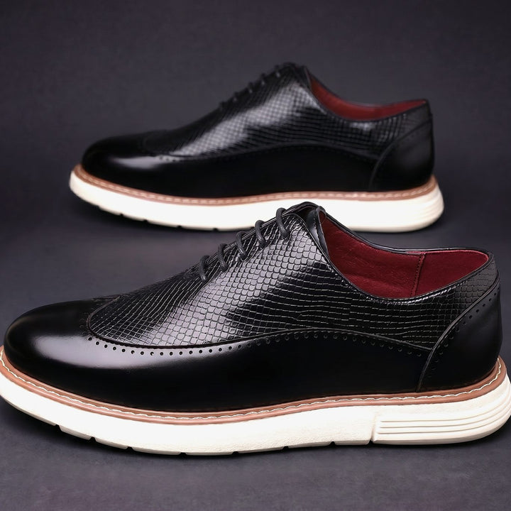 Men's Hybrid Wingtip Brogue Lace-Up Oxford Dress Shoes