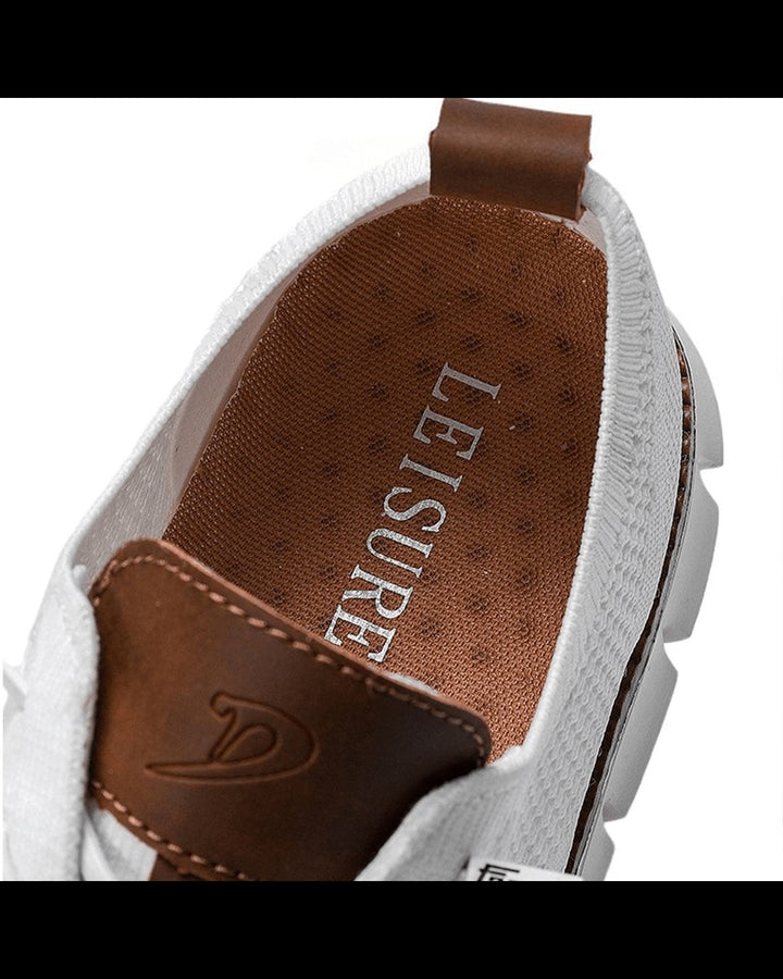 Men's Lightweight Breathable Knit Lace-Up Casual Sneakers