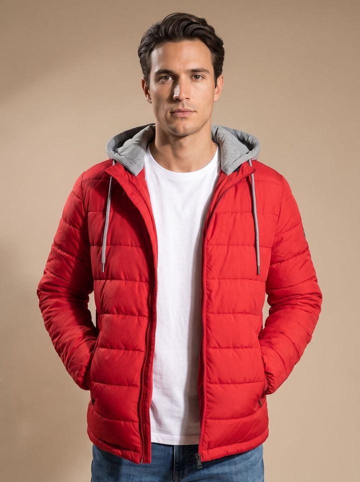 Men's Lightweight Insulated Hooded Puffer Jacket