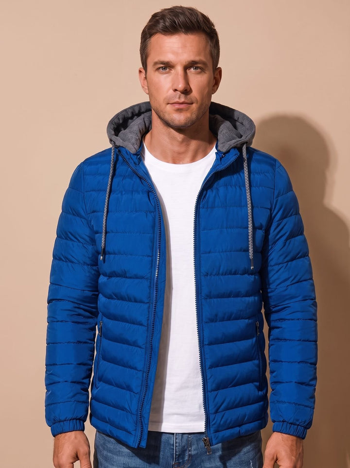 Men's Lightweight Insulated Hooded Puffer Jacket