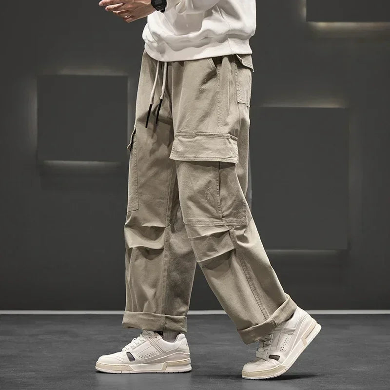 Luke | Men's Wide Leg Cargo Pocket Casual Pants