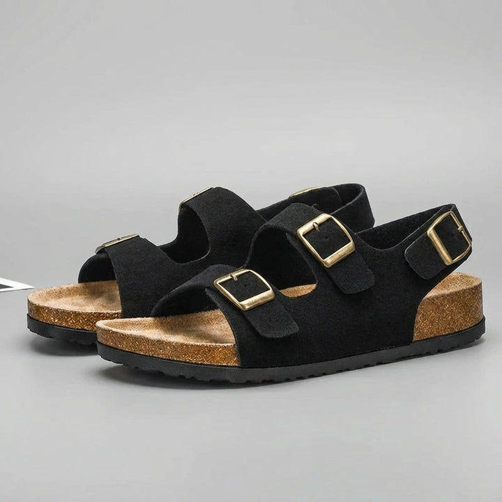 Men's Orthopedic Sandals Cork Sole Adjustable Buckle
