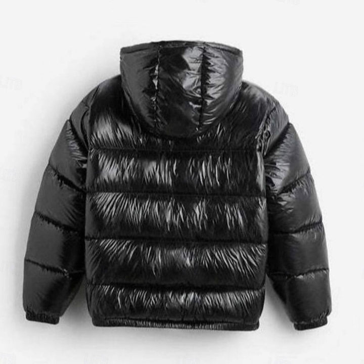 Men's Quilted Hooded Coated Puffer Jacket