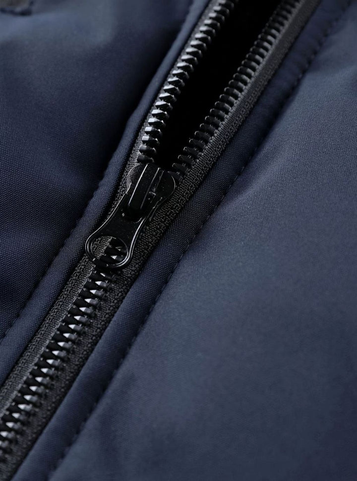 Men's Quilted Hooded Winter Jacket Insulated Full-Zip Puffer Coat