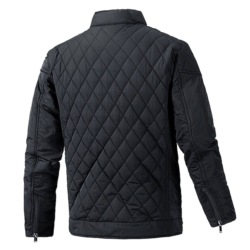 Men's Quilted Stand-Collar Full-Zip Bomber Jacket