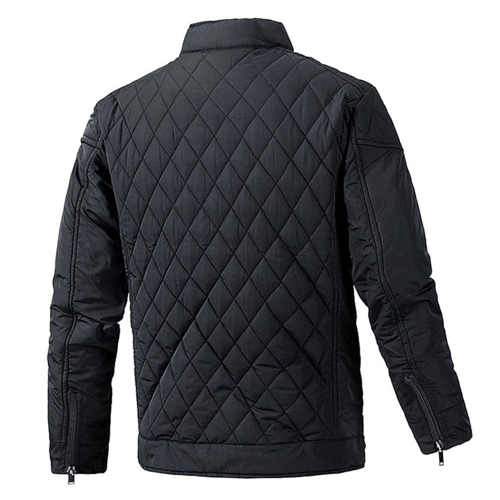 Men's Quilted Stand-Collar Full-Zip Bomber Jacket