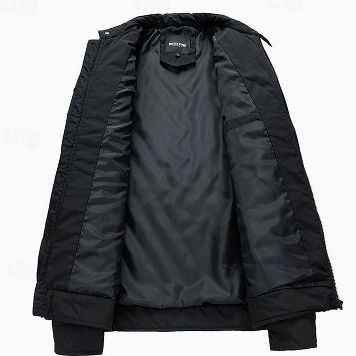 Men's Quilted Stand-Collar Full-Zip Bomber Jacket