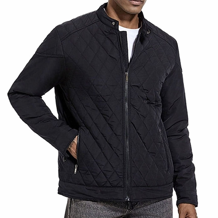 Men's Quilted Stand-Collar Full-Zip Bomber Jacket