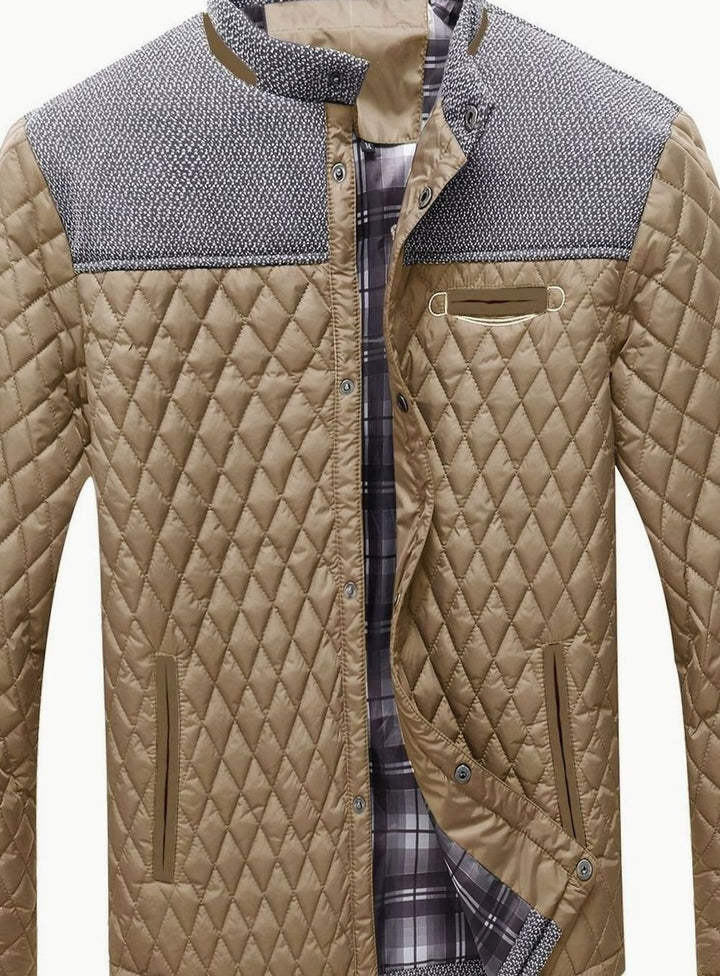 Men's Quilted Stand-Collar Insulated Jacket