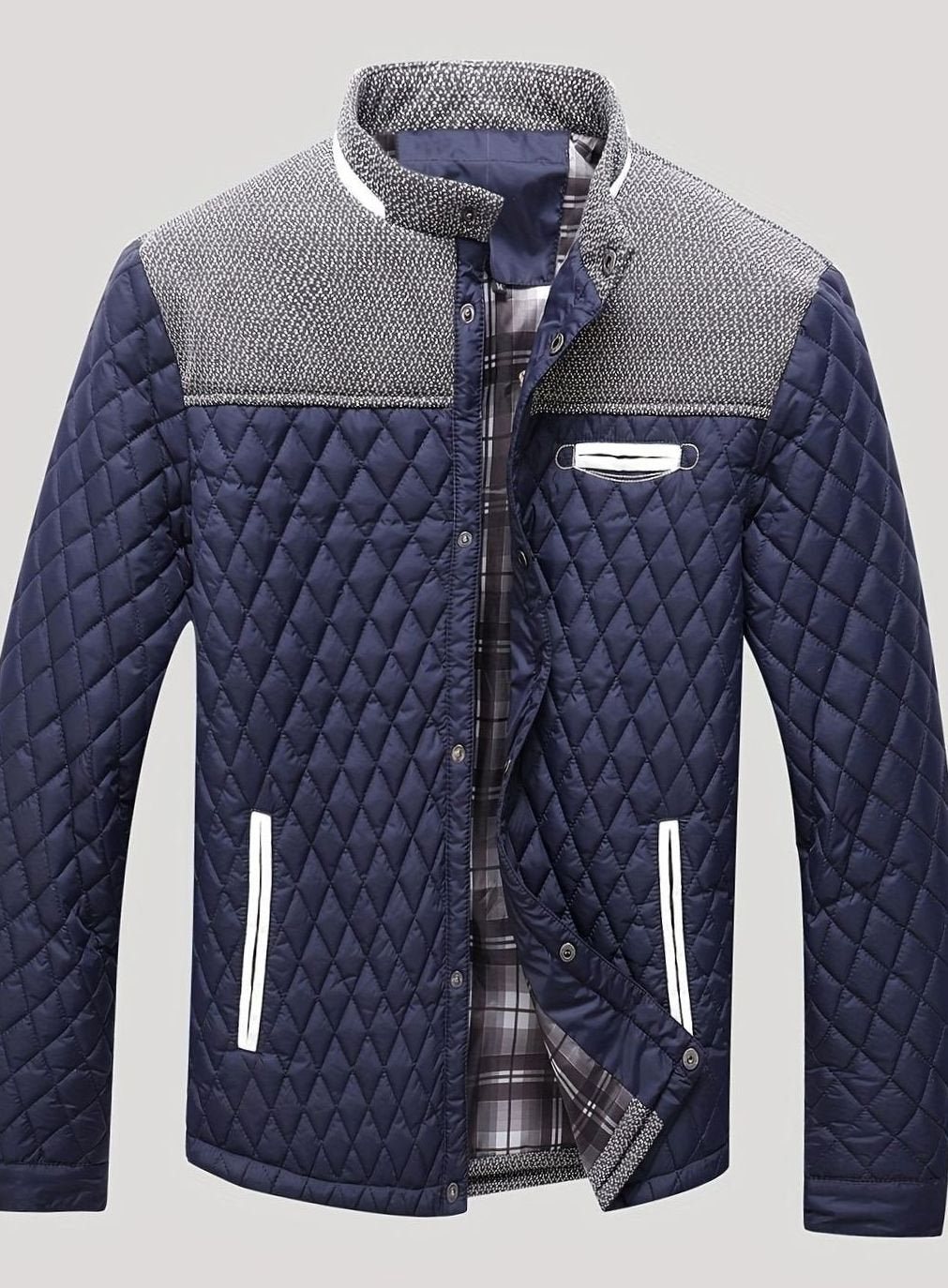 Men's Quilted Stand-Collar Insulated Jacket
