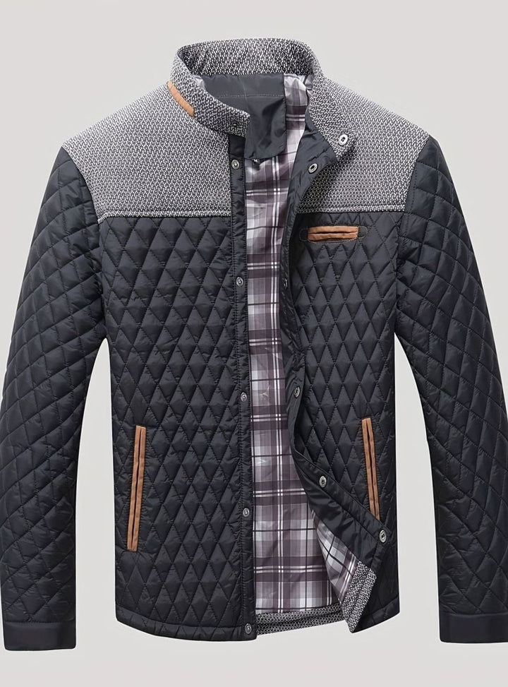 Men's Quilted Stand-Collar Insulated Jacket