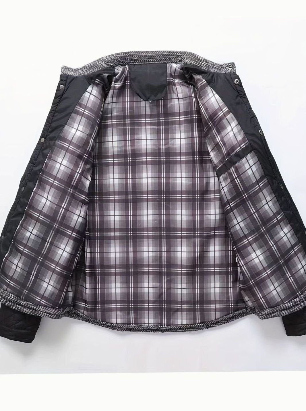 Men's Quilted Stand-Collar Snap-Front Insulated Jacket